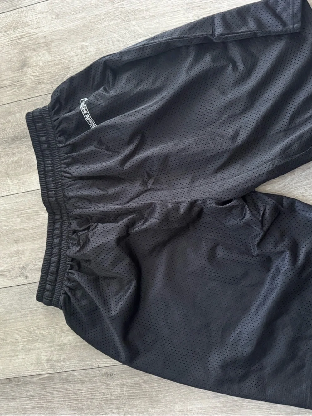 Chrome Hearts Black Mesh Athletic Shorts with White Logo - Picture 2 of 2
